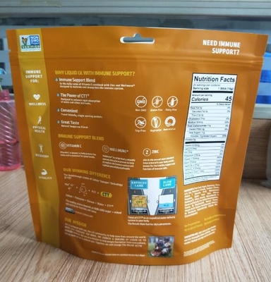 بسته بندی مواد غذایی کیسه ای قابل بازیافت 100% PE 7.9OZ کیسه های غذای قابل بسته بندی سفارشی چاپ شده