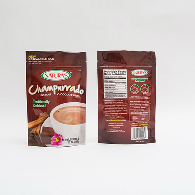 کیسه 340 گرمی Champurrado Stand Up کیسه بسته بندی فوری هوکلات با زیپ