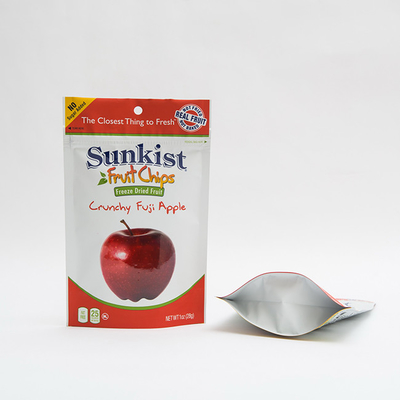 کیسه کیسه ای ایستاده چیپس سیب خشک 1OZ با بسته بندی کیسه زیپ سفارشی قفل زیپ