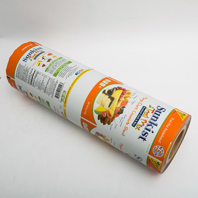 1000M فیلم بسته بندی مواد غذایی انعطاف پذیر 1.2oz رول بسته بندی پلاستیکی برای بسته بندی برای چیپس های میوه ای مخلوط